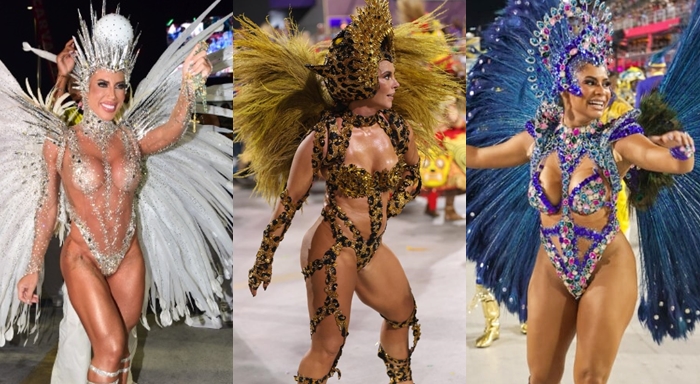 Carnaval 2024: Rainhas de bateria e seus looks na primeira noite de desfile no Rio